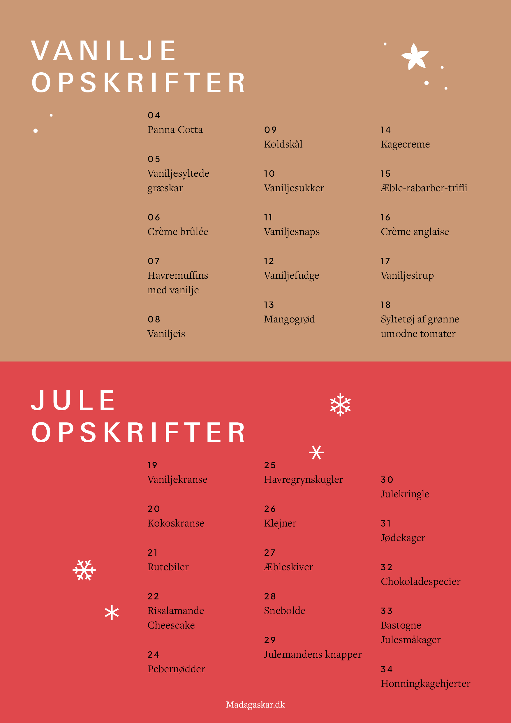 Smagen af vanilje & jul - opskriftsbog
